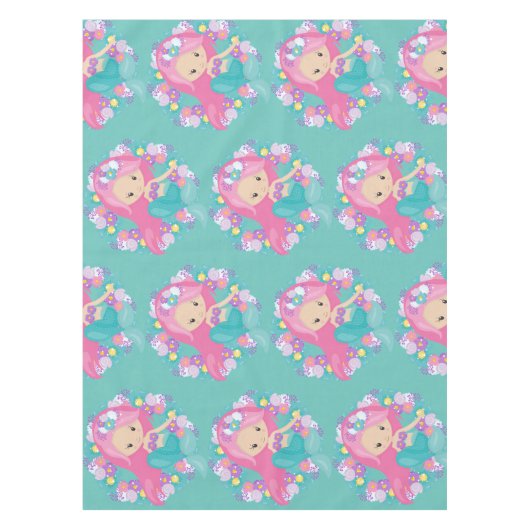 Nappe Fête de sirène bleu (Devant)