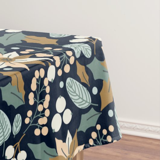 Nappe Fête d'hiver arrière - plan noir Poinsettia (In Situ)