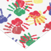 Nappe Fête d'impressions à main colorée pour enfants (Angle)