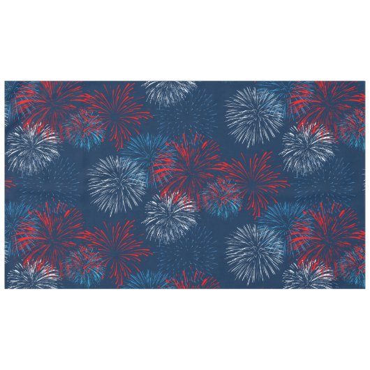 Nappe Feu d'artifice bleu et blanc | Motif à demi-goutte (Devant (Horizontal))