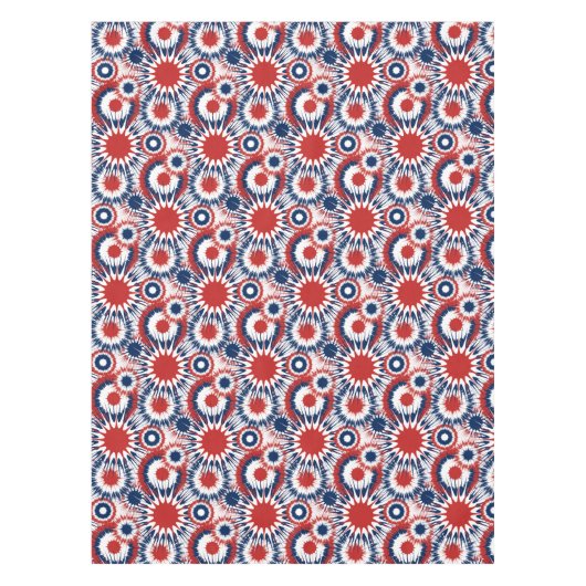 Nappe Feu d'artifice Patriotique rouge blanc et bleu (Devant)