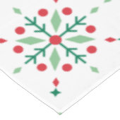 Nappe Feu de neige rouge et vert Retro (Angle)