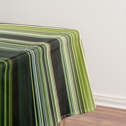 Nappe Feuillage de forêt vert et crème rayé (In Situ)