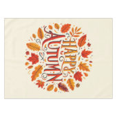 Nappe feuille classique et automne heureux (Devant (Horizontal))