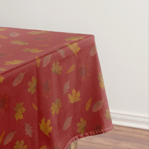 Nappe Feuille d'automne d'or sur la couleur faite sur