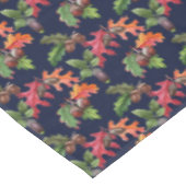 Nappe Feuille d'automne et motif de gland sur le bleu (Angle)