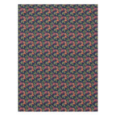 Nappe Feuille d'automne et motif de gland sur le bleu (Devant)