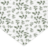 Nappe Feuille de motif vert blanc élégant (Angle)