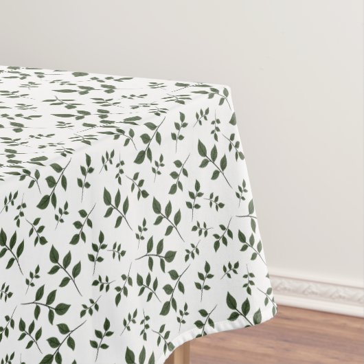 Nappe Feuille de motif vert blanc élégant (In Situ)