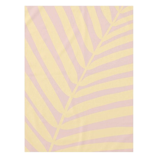 Nappe Feuille de palme tropicale jaune pastel (Devant)