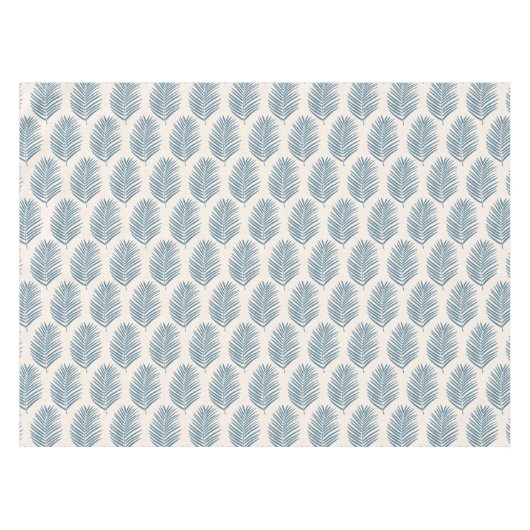 Nappe Feuille de palmier bleu et crème (Devant (Horizontal))