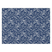 Nappe Feuille étalée bleu marine blanc (Devant (Horizontal))
