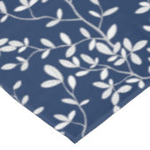 Nappe Feuille étalée bleu marine blanc (Angle)