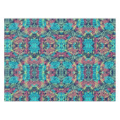 Nappe Feuille tropical rouge orange bleu (Devant (Horizontal))