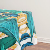 Nappe Feuille tropicaux vert et bleu (In Situ)