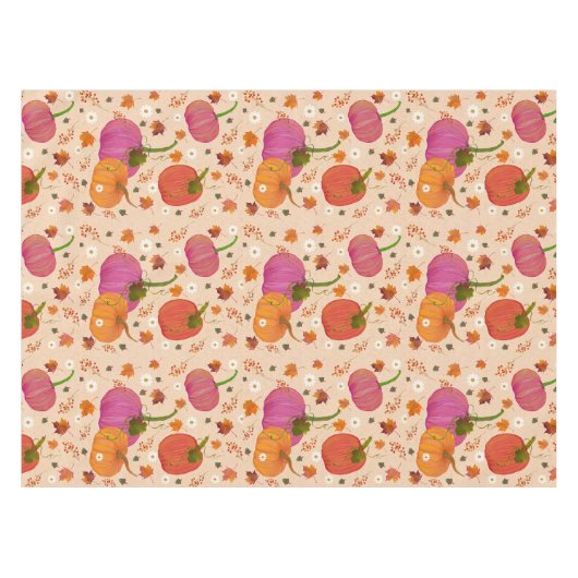 Nappe Feuilles automnales citrouilles (Devant (Horizontal))