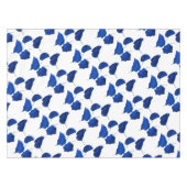 Nappe Feuilles Bleus Apricot Arrière - plan blanc (Devant (Horizontal))