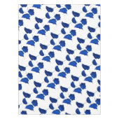 Nappe Feuilles Bleus Apricot Arrière - plan blanc (Devant)