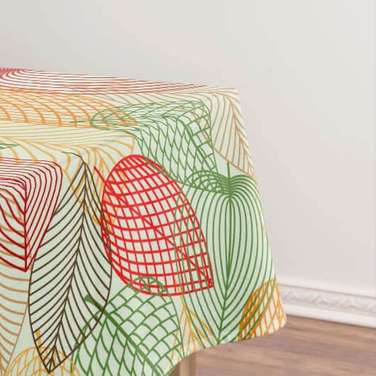Nappe Feuilles Colorés Dans Un Design Moderne (In Situ)
