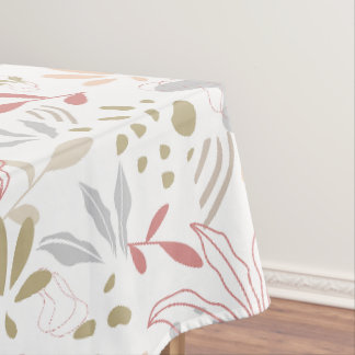 Nappe Feuilles contemporaines grises, marron, rouille