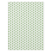 Nappe Feuilles d'arbre en jade vert sur fond blanc (Devant)