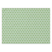 Nappe Feuilles d'arbre en Jade Vert sur fond Vert Clair (Devant (Horizontal))