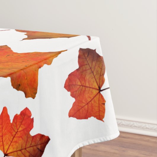 Nappe Feuilles d'automne Arbre à érable orange Fête blan (In Situ)