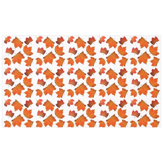 Nappe Feuilles d'automne Arbre d'érable orange Fête blan (Devant (Horizontal))