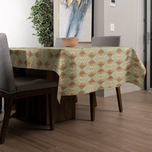 Nappe Feuilles d'automne avec Stars Motif Diamond