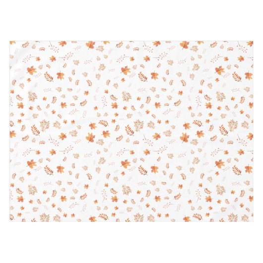 Nappe Feuilles d'automne Baies rouges Blancs (Devant (Horizontal))