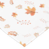 Nappe Feuilles d'automne Baies rouges Blancs (Angle)