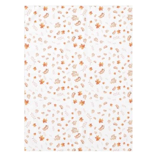 Nappe Feuilles d'automne Baies rouges Blancs (Devant)