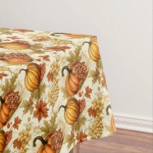 Nappe Feuilles d'automne, Citrouilles et raisins