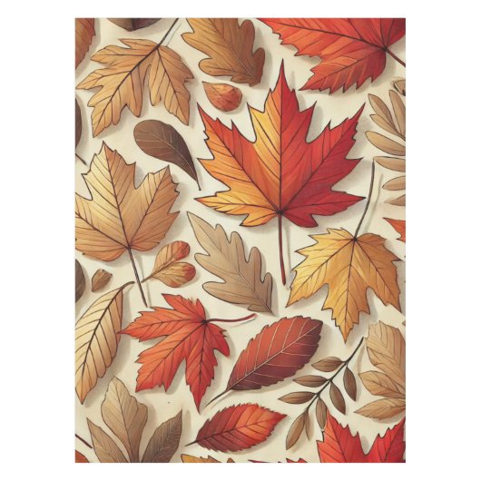 Nappe feuilles d'automne classiques (Devant)