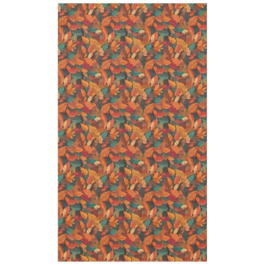 Nappe Feuilles d'automne colorées longues (Devant)