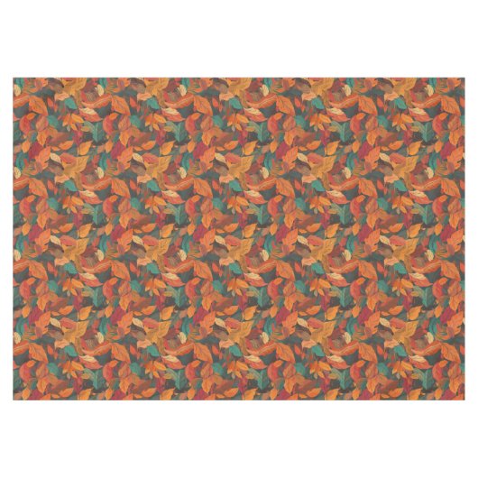 Nappe Feuilles d'automne colorées moyennes (Devant (Horizontal))