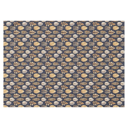 Nappe Feuilles d'automne or/bleu (Devant (Horizontal))