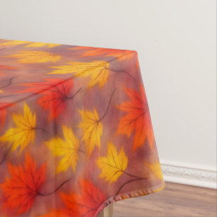 Nappe Feuilles d'automne Rustique Aquarelle - Feuillage