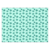 Nappe Feuilles d'automne - turquoise et aqua (Devant (Horizontal))