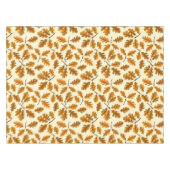 Nappe Feuilles de chêne automnal sur blanc (Devant (Horizontal))