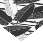 Nappe Feuilles de ficus noir moderne abstrait rayé p (Angle)