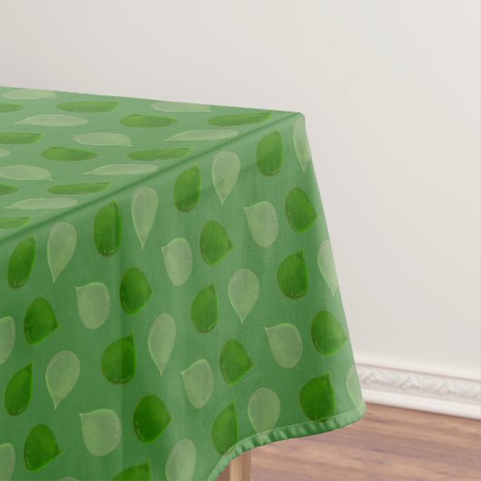 Nappe Feuilles de Jade Tropical sur fond Vert (In Situ)