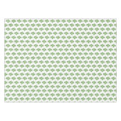 Nappe Feuilles de Jade Vert sur Blanc (Devant (Horizontal))