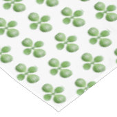 Nappe Feuilles de Jade Vert sur Blanc (Angle)