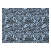 Nappe Feuilles de jungle tropicales Monstera bleu foncé (Devant (Horizontal))