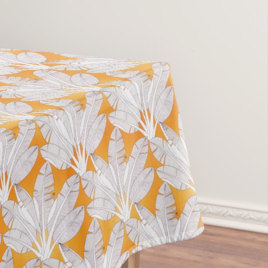 Nappe Feuilles de la forêt tropicale Orange d'été (In Situ)