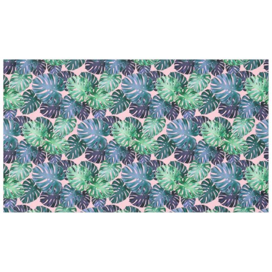 Nappe Feuilles de Monstera Tropical (Devant (Horizontal))