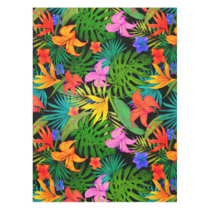 Nappe Feuilles de monstère de fleur tropicale colorée ha