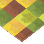 Nappe Feuilles d'érable d'automne, brun, or, vert (Angle)