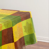 Nappe Feuilles d'érable d'automne, brun, or, vert (In Situ)